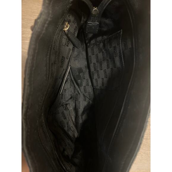 Michael Michael Kors Patent Leather Chain Tote Bag  Black Gold - Picture 6 of 9